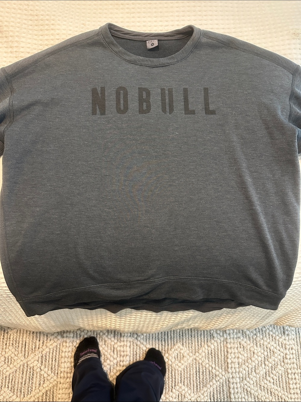 NOBULL Charcoal Logo Crewneck Sweatshirt